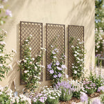 Outsunny Garden Trellis, Decorative Trellis Panels, Natural