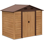 Garden Shed Wood Effect Tool Storage Sliding Door Wood Grain | Medium | Brown
