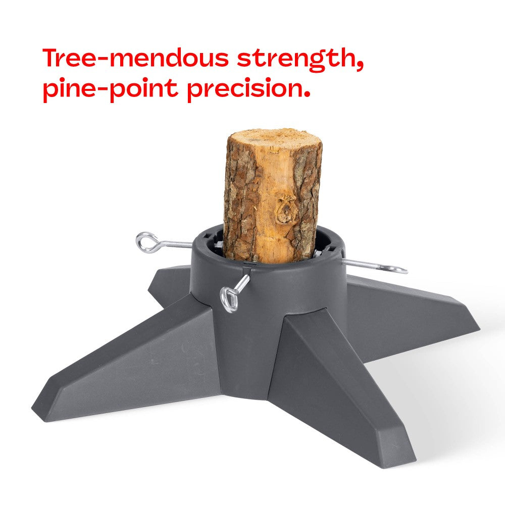 Grey Christmas Tree Stand By Christmas Village Adjustable Screws 1l Reservoir