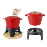 Breeins 2l Cast Iron Fondue Pot Set