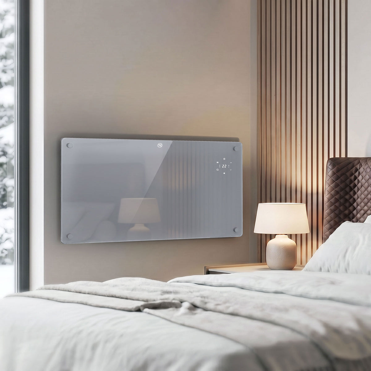 2000w Electric Space Heater Radiator Wifi Smart App | Grey