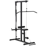Pulldown Machine Dip Station - Adjustable Positions | Black