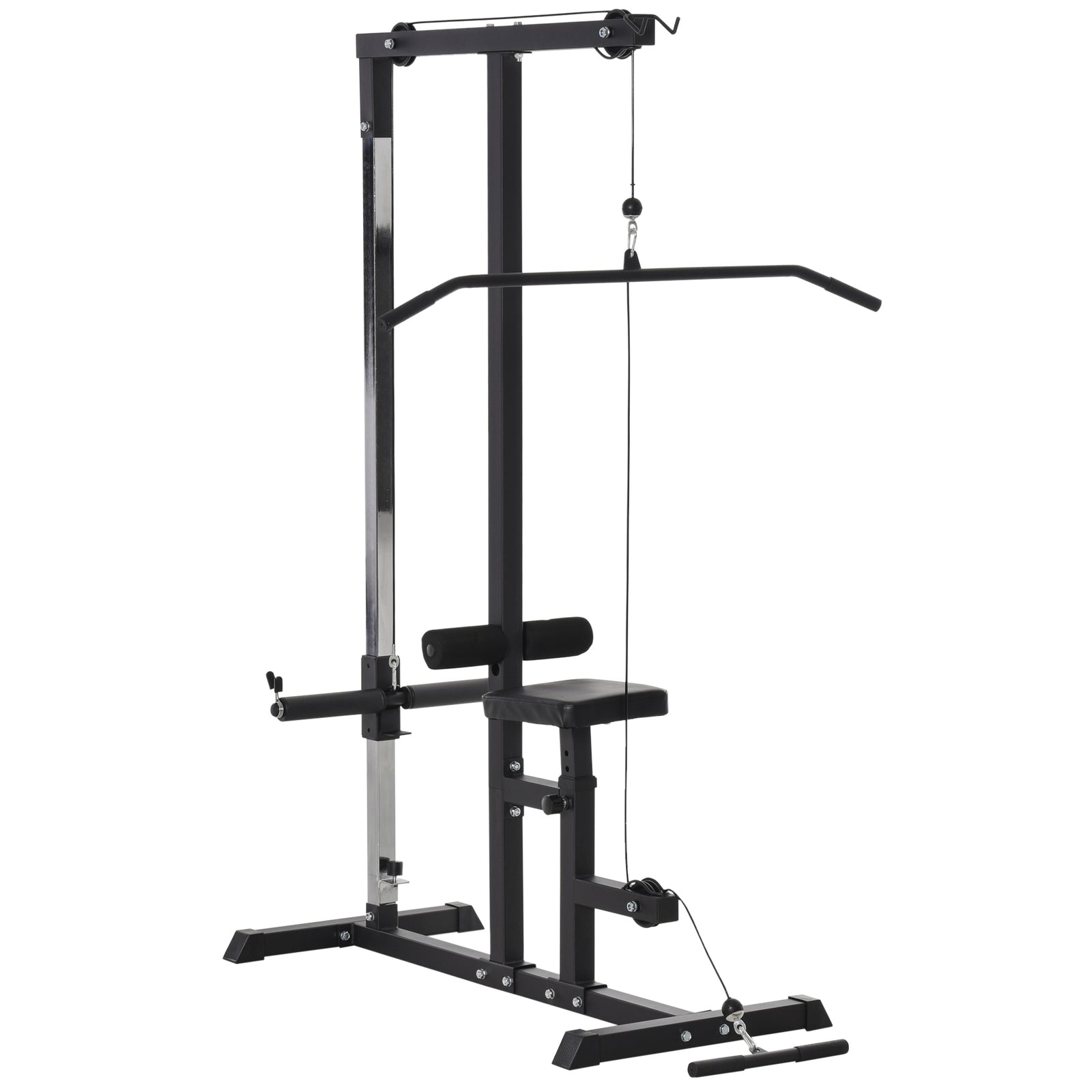 Pulldown Machine Dip Station - Adjustable Positions | Black
