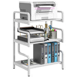 3-tier Storage Shelf Metal Shelves For Storage Home Office | One Size | White