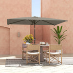 3x2m Patio Parasol, Rectangular Canopy | Light Grey