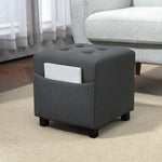 Small Footstool Square Ottoman With Padded Seat