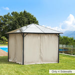 4pcs 3 X 4(m) Universal Pergola Curtain Kit W/hooks C-ring | Cream