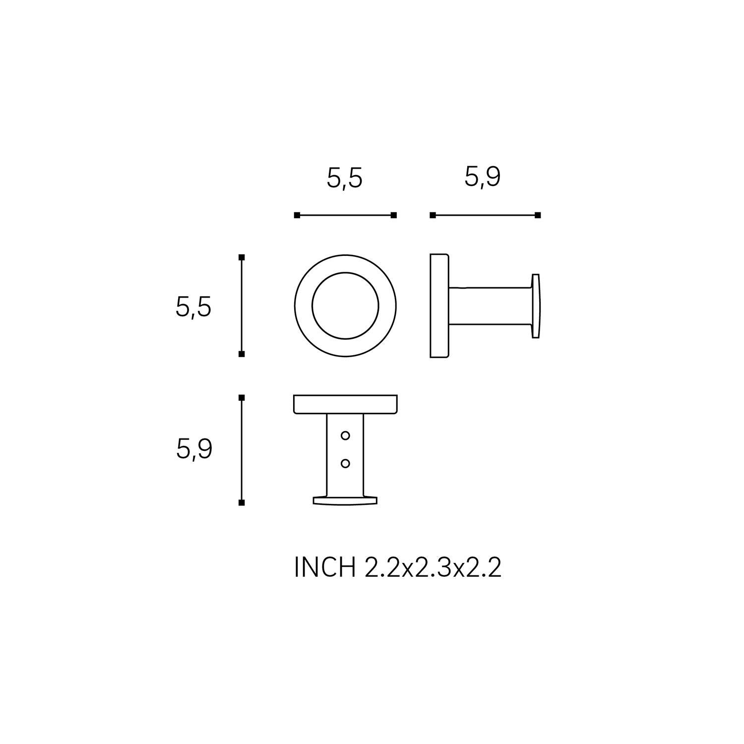 Towel Hook, Robe Hook Coat Hook Brushed Black Pvd Architect S+ Collection