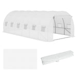 6x3x2m Greenhouse Replacement Cover - Tunnel | White