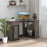 L-shaped Corner Computer Desk W/ 2 Shelves Worktop Keyboard