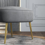 Accent Chair Wingback Armless Chair For Bedroom