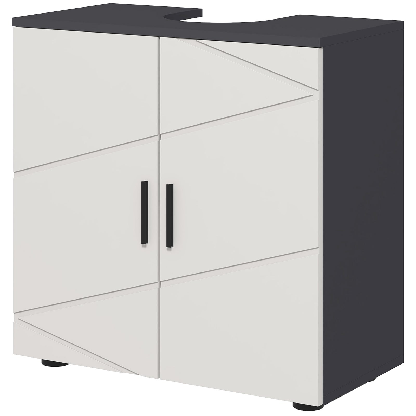 10x20/20x20cm "u" Cut-out Bathroom Vanity Unit | Large | Light Slate Gray