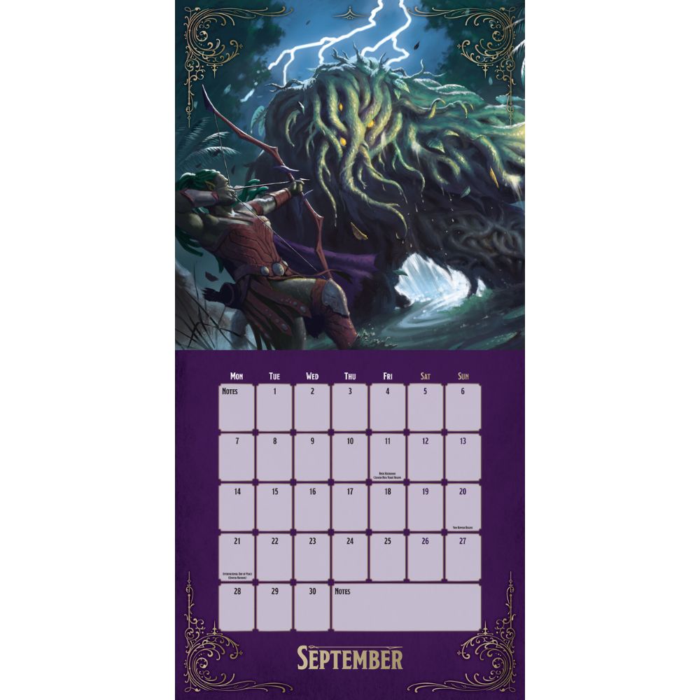 Dungeons & Dragons 2026 Square Calendar Official Product