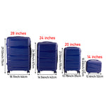 Lockable Travel Suitcase Set | Set of 4 | Navy Blue
