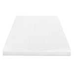 Mattress Topper Memory Foam Bamboo Charcoal Washable Cover | Single | White