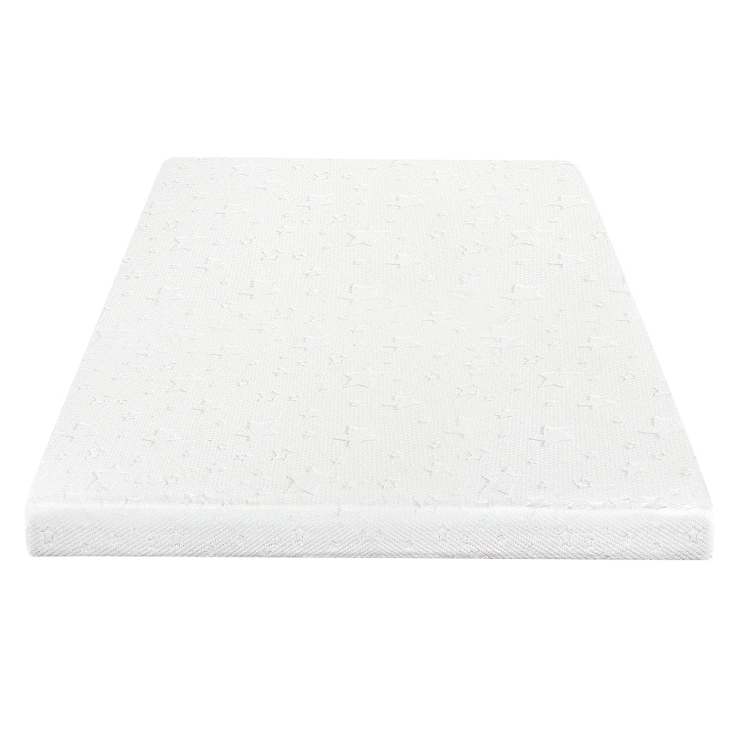 Mattress Topper Memory Foam Bamboo Charcoal Washable Cover | Single | White