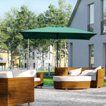 3x2m Patio Umbrella Canopy Tilt Crank | Green