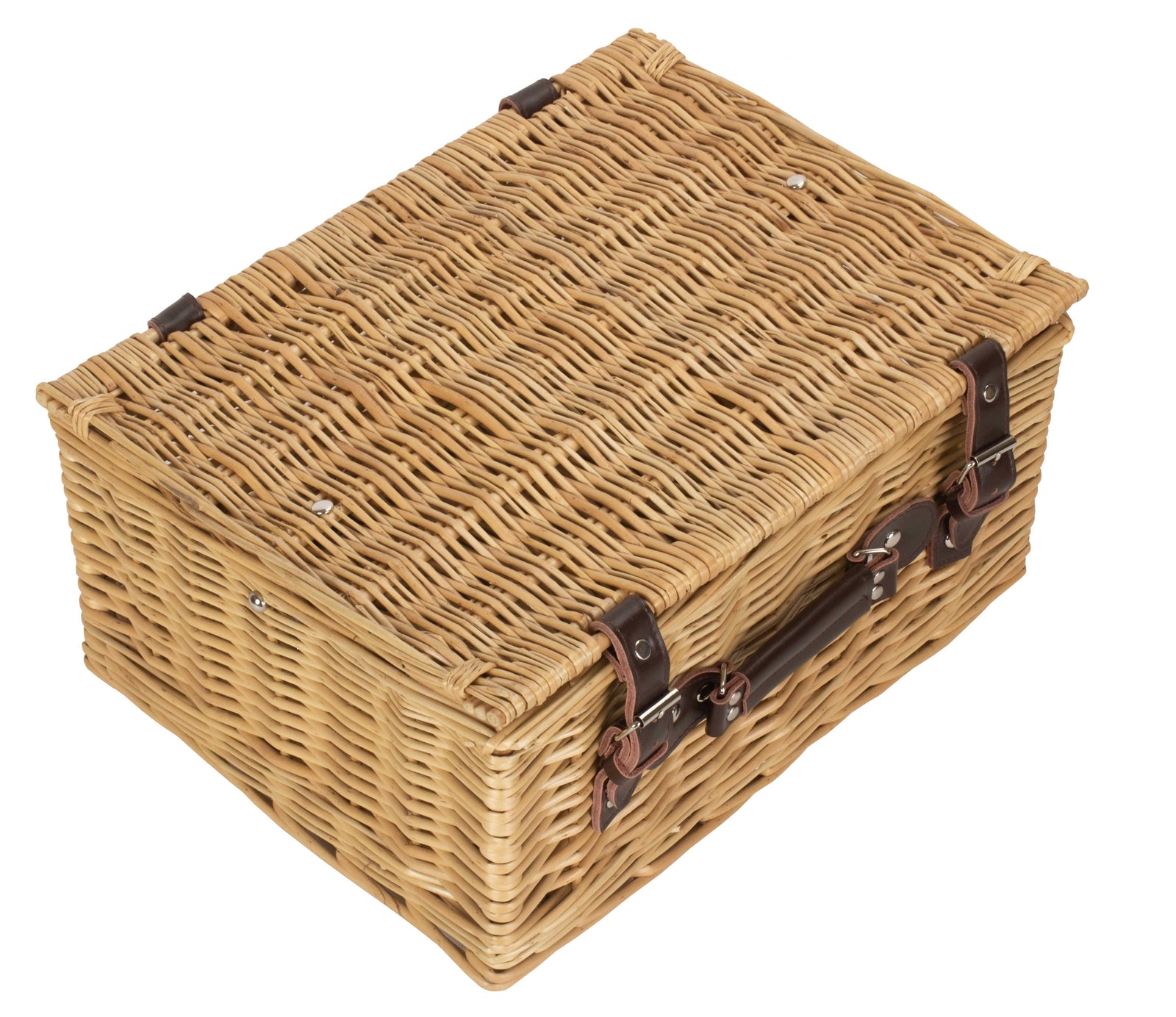 Wicker Buff 40cm Picnic Basket | Brown