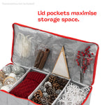 Red Decoration Storage Bag Spacious Organiser With Dividers