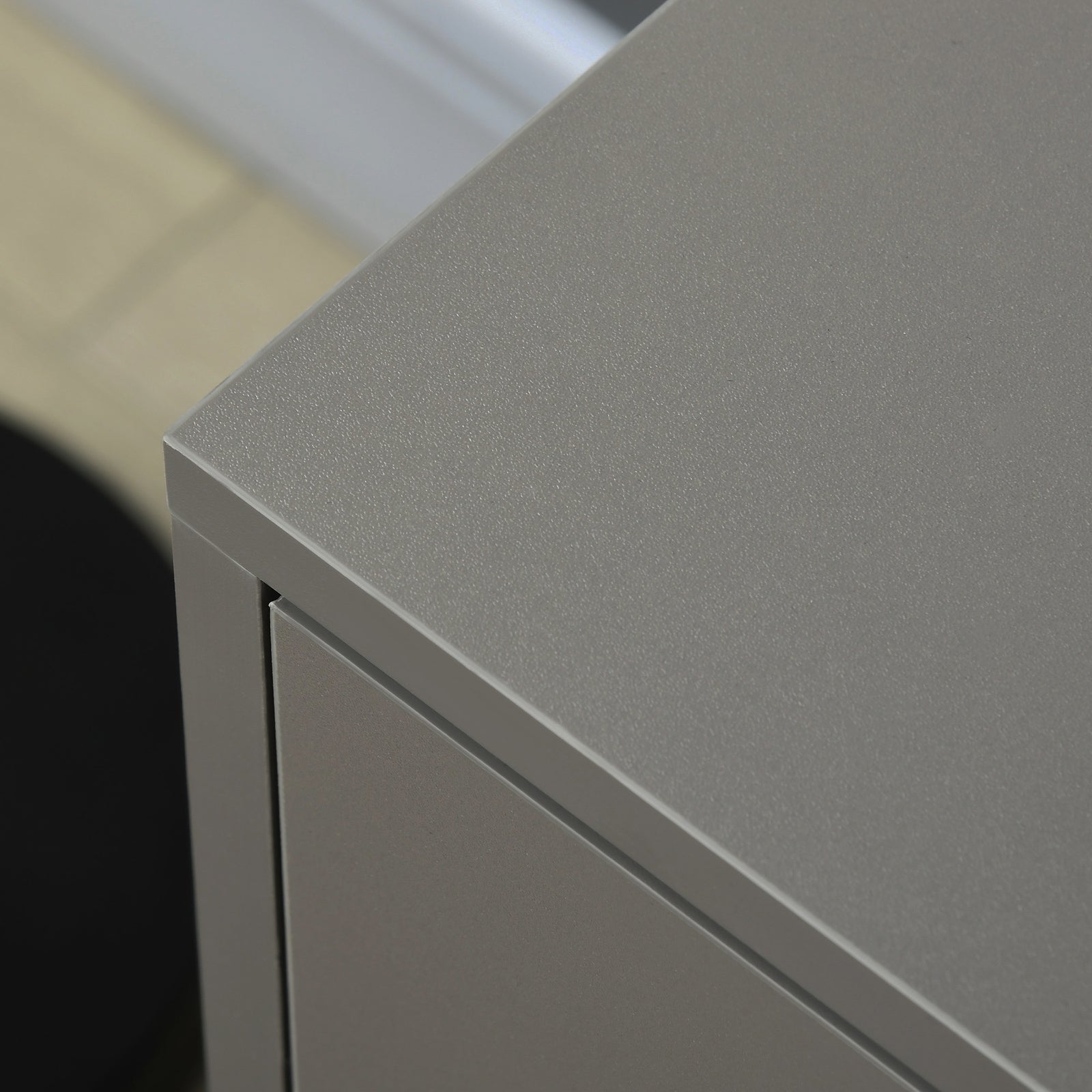 Freestanding Storage Cabinet W/ 3 Drawers 2 Shelves 4 Wheels | One Size | Gray