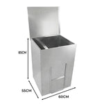 Galvanised Coal Bunker | 150kg | Silver