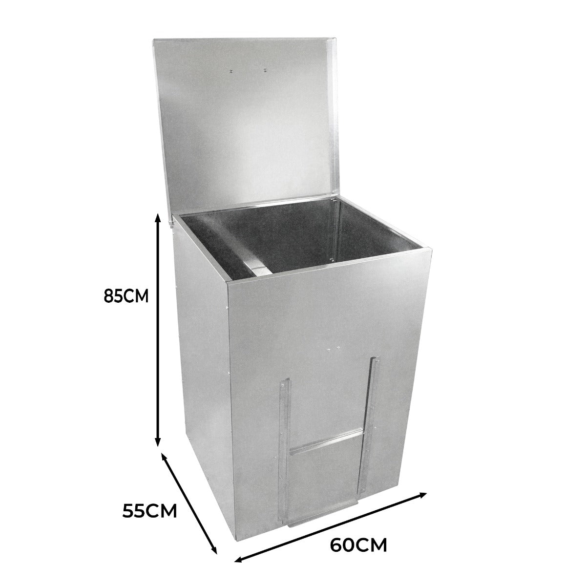 Galvanised Coal Bunker | 150kg | Silver