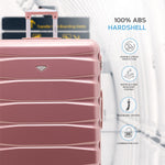 29" Large Suitcase Check-in Hold Luggage Hard Shell 4 Wheels Tsa Lock | Large | Rose Gold