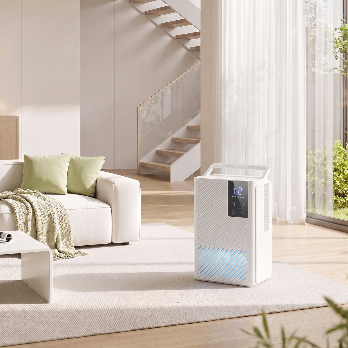 400ml/day Small Dehumidifier, Rgb Mood Lights For Home Bedroom