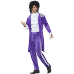 80s Purple Musician Costume | Medium