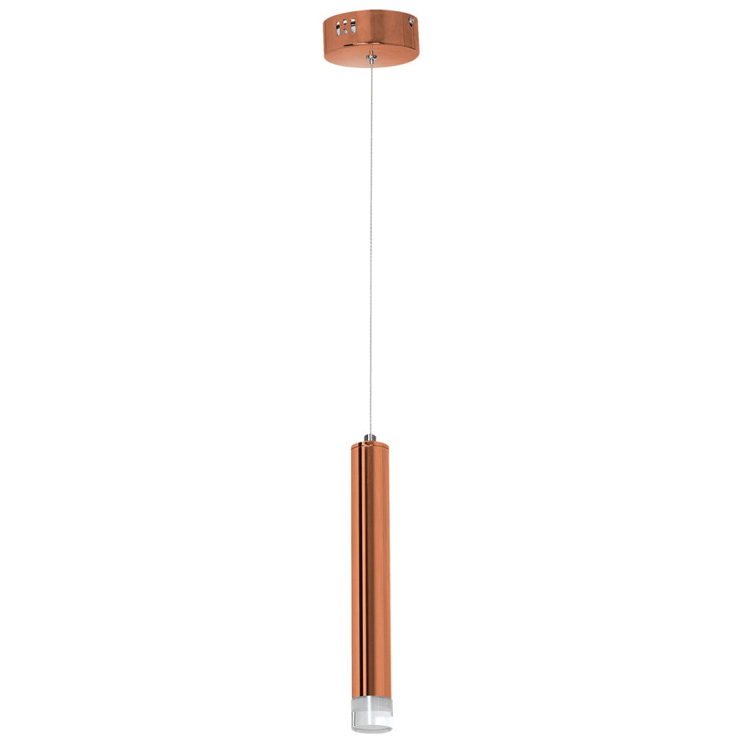 Copper Designer 5w Led Pendant Copper / Rose Gold Industrial Chic Cylindrical Shape