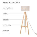 Floor Lamp Bedside Light  Free Standing Tripod Holder