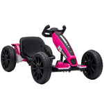 Electric Go Kart For Kids With Dual Motors, Adjustable Seat | Pink