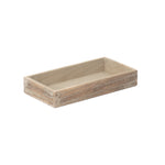 Wood Shallow Wooden Plinth Tray | Small | Brown