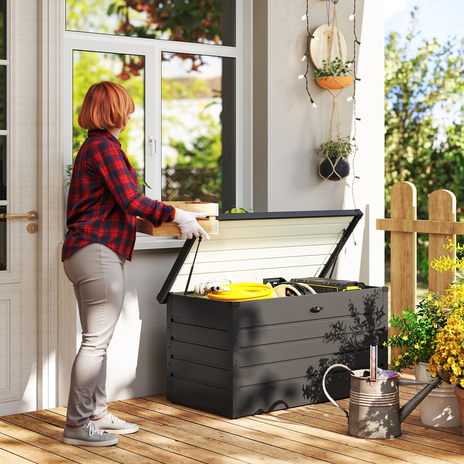 311l Garden Storage Box, Waterproof Outdoor Storage Box