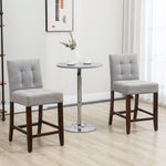 Modern Fabric Bar Stools With Wood Legs