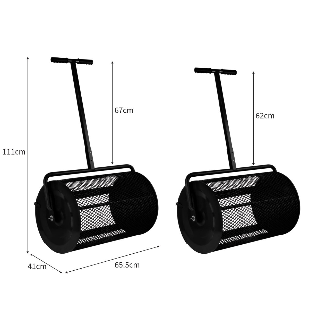Compost & Peat Moss Spreader | Black