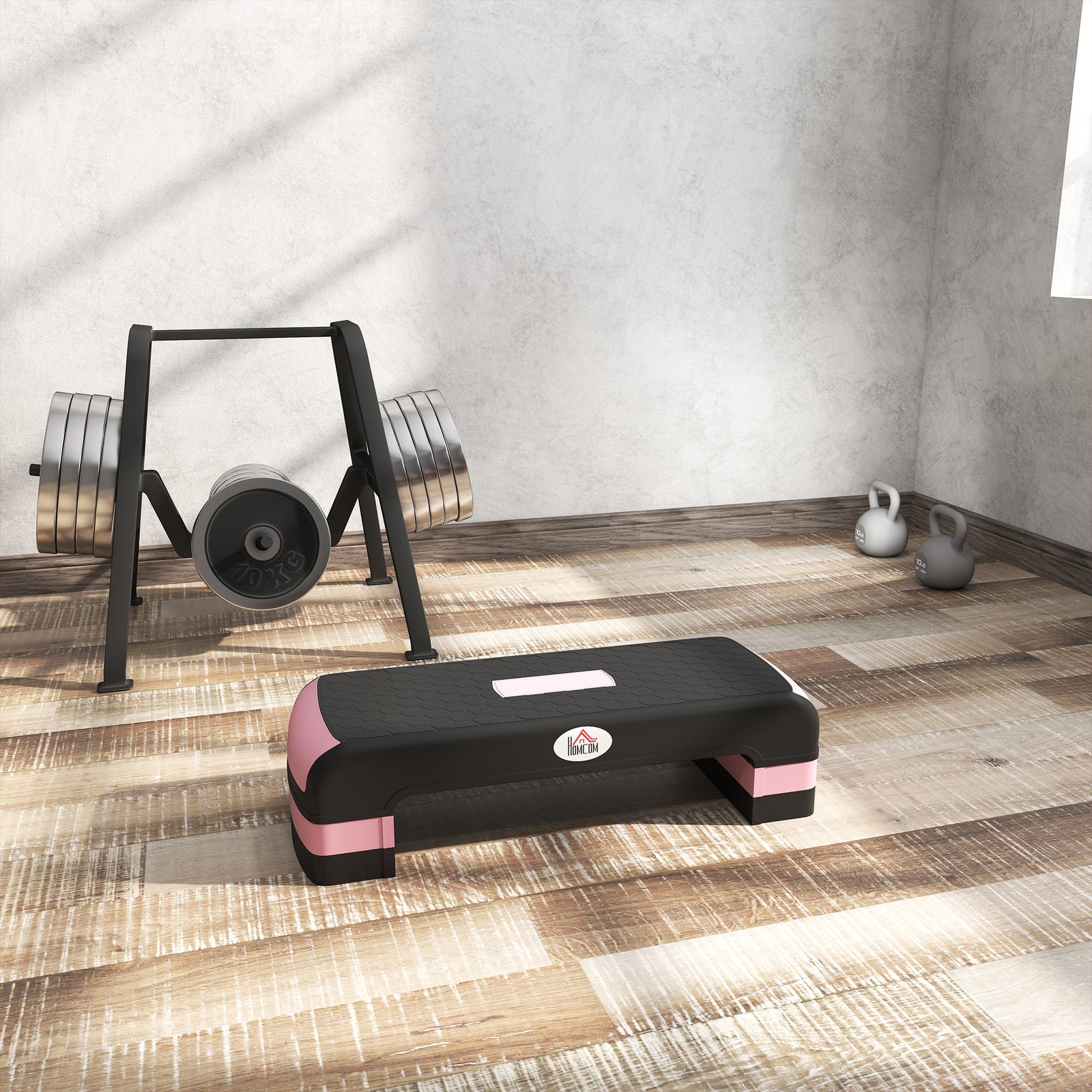 Aerobic Step Three-level Adjustable Exercise Stepper | Pink