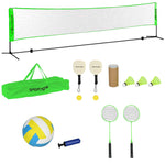 5m Portable Badminton Set With Adjustable Net | Green