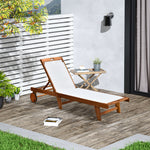 Outdoor Texteline Chaise Lounger W/ Wheels