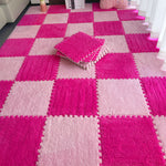 12pcs Interlocking Foam Play Mats For Kids – Soft, 30cm X 30cm Puzzle Floor Tiles | Magenta
