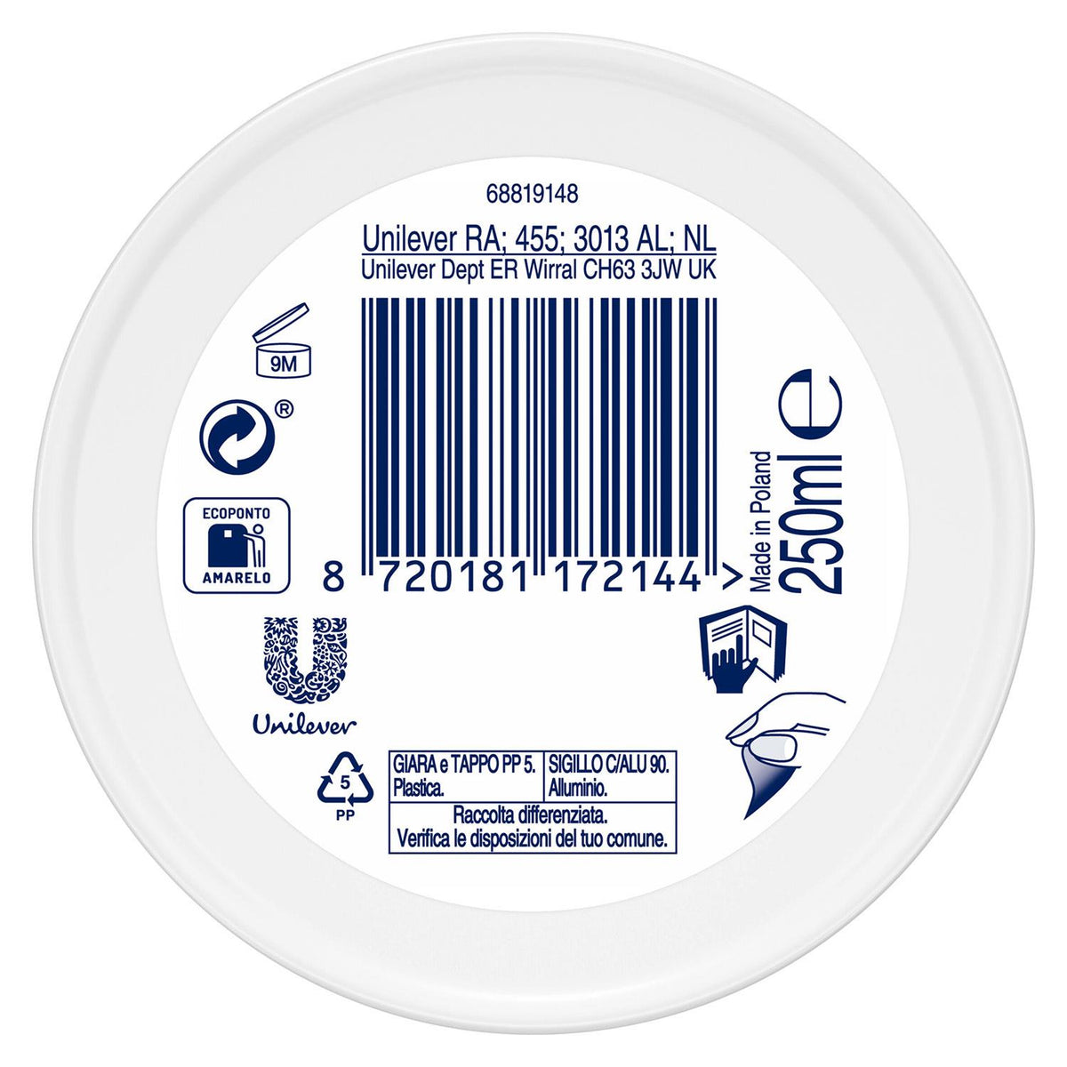 Light One Cream Hydrating Care For Face, Hands & Body, 250ml | Set of 1