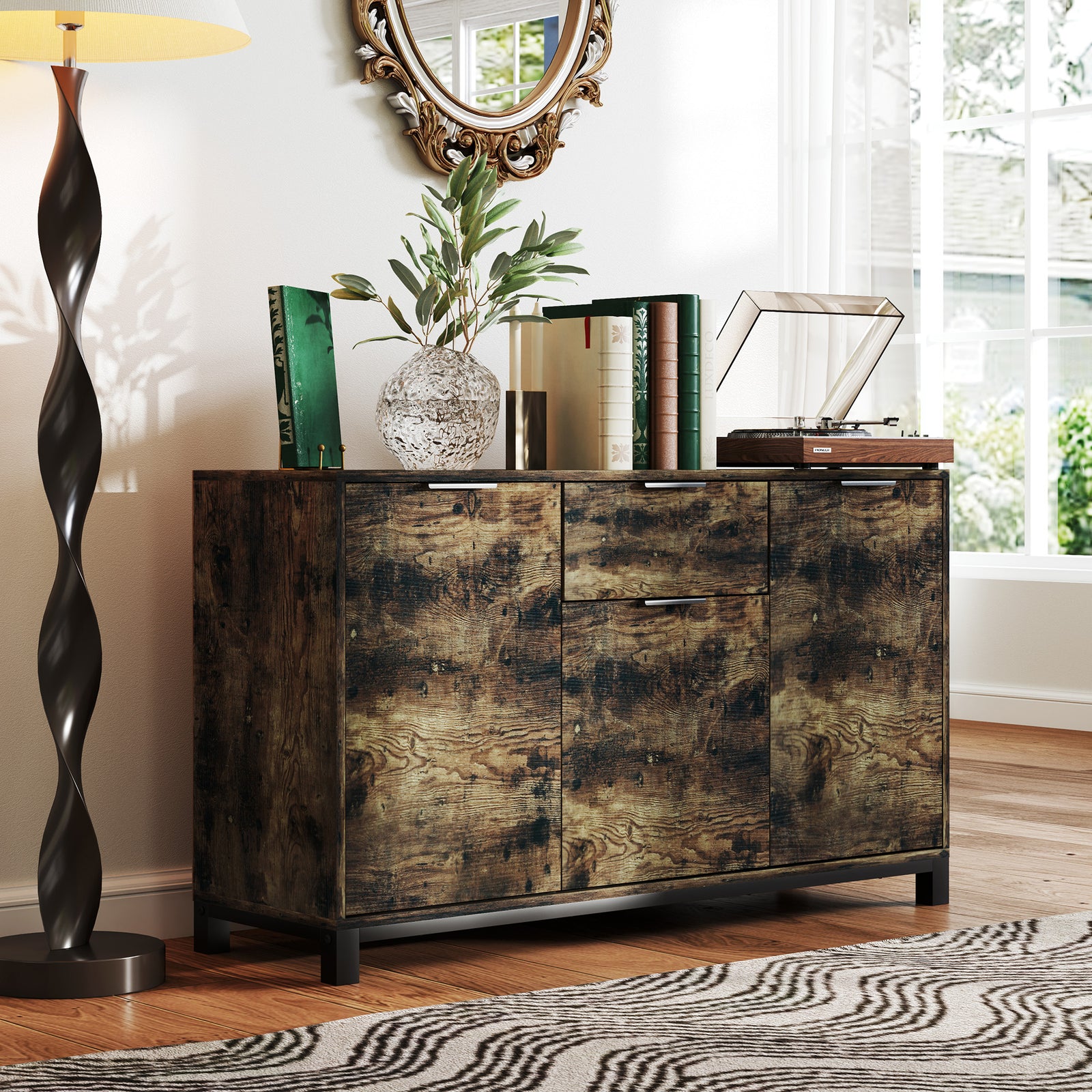 Sideboard, Industrial Storage Cabinet For Living Room