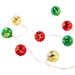 Multicoloured Christmas Ball Ornament String Lights Battery Powered