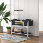 Tortoise House W/ Adjustable Lamp Holder, Openable Lid, Dual Main Houses