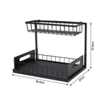Metal 2-tier Under Sink Sliding Organizer
