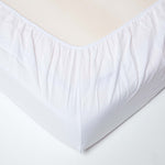 Luxury Linen Fitted Sheet | Double | White