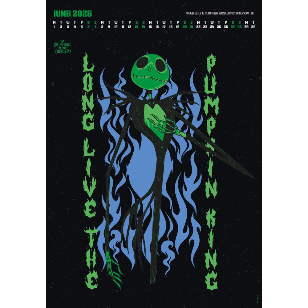 The Nightmare Before Christmas 2026 A3 Deluxe Calendar Official Product