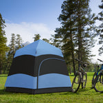 4 Person Pop Up Tent Camping Festival Hiking Shelter Family | Blue