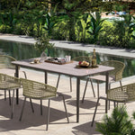 Garden Table W/ Rust Resistant Metal | Light Grey