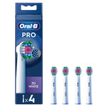 3d White X-filaments Power Toothbrush Refill Replacement Heads, Pack Of 4
